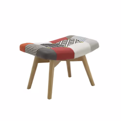 Birlea Sloane Multicolour Patchwork Upholstered Stool