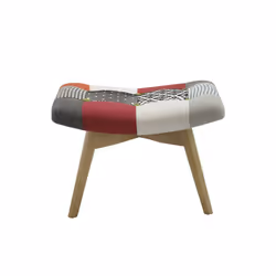 Birlea Sloane Multicolour Patchwork Upholstered Stool