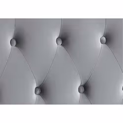 Grey Double Bed Frame Cologne Upholstered Headboard 135cm 4FT6 Fabric