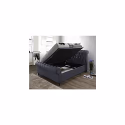 Charlton Double Side Lift Ottoman - Charcoal