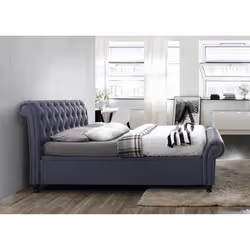 Charlton Double Side Lift Ottoman - Charcoal