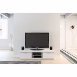 White Gloss TV Unit Birlea Edgeware Entertainment Living Room Stand Cabinet
