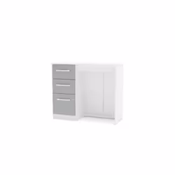 Birlea Lynx White & Grey Gloss 2 Drawer Dressing Table