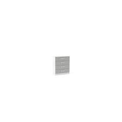 Birlea Lynx 4 Drawer Chest High Gloss, White and Grey