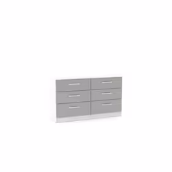 Lynx 6 Drawer Chest White & Grey