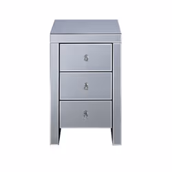 Seville 3 Drawer Mirrored Bedside - Additional view 4