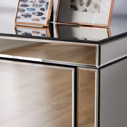Seville 3 Drawer Mirrored Bedside - Additional view 6