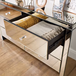 Seville 3 Drawer Mirrored Bedside - Additional view 7