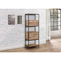 Industrial Shelving Unit Birlea Urban Chic 3 Drawer Bookcase Shelves Wood Metal