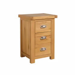 Woburn Oak 3 Drawer Bedside