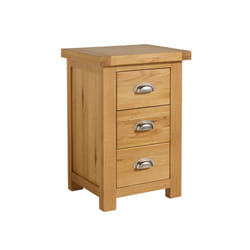 Woburn Oak 3 Drawer Bedside