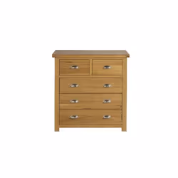 Oak Chest of Drawers Birlea Woburn 3+2 Drawer Solid Wood Traditional Assembled