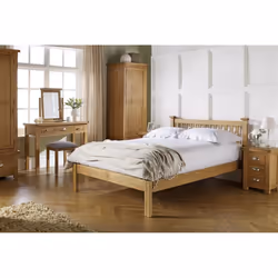 Oak Chest of Drawers Birlea Woburn 3+2 Drawer Solid Wood Traditional Assembled - Additional view 5