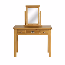 Oak Dressing Table Birlea Woburn 3 Drawer Solid Wood Traditional - Additional view 4
