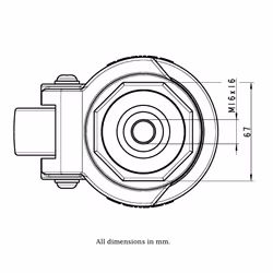 Levelling Castor 72mm Wheel Blickle Castor 750kg Capacity HRIG-POA 72G.