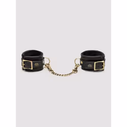 Lovehoney Fifty Shades of Grey Bound to You Faux Leather Wrist Cuffs, Handcuff, Black, Faux leather, Nickel, 1 pc(s)