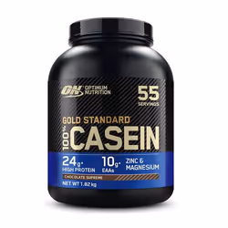 Optimum Nutrition 100% Gold Standard Casein, Powder, Casein protein, Chocolate, micellar casein(88%) (milk) (emulsifier (sunf ...