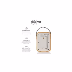 Retro Mini Portable Dab Radio with Bluetooth Speaker and Aux - Dab+ FM Bedside Dual Alarm Clock Radio, Battery Operated Radio and Digital Radio Mains