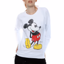 Disney Womens/Ladies Mickey Mouse Classic Kick Sweatshirt - S, White