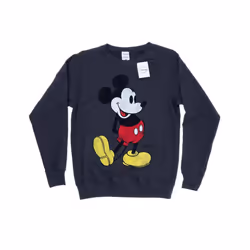 Disney Womens/Ladies Mickey Mouse Classic Kick Sweatshirt - XS, Dark Heather
