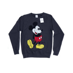 Disney Womens/Ladies Mickey Mouse Classic Kick Sweatshirt - XS, Dark Heather