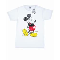 Disney Mens Mickey Mouse Classic Kick T-Shirt - XXL, White