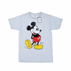 Disney Mens Mickey Mouse Classic Kick T-Shirt - XL, Heather Grey