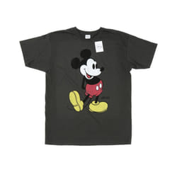 Disney Mens Mickey Mouse Classic Kick T-Shirt - S, Light Graphite