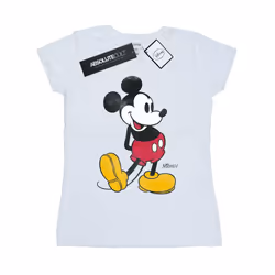 Disney Womens/Ladies Mickey Mouse Classic Kick Cotton T-Shirt - S, White