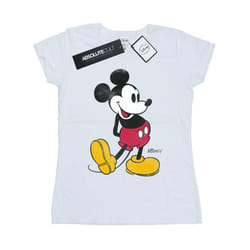 Disney Womens/Ladies Mickey Mouse Classic Kick Cotton T-Shirt - XXL, White