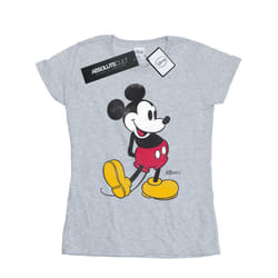 Disney Womens/Ladies Mickey Mouse Classic Kick Cotton T-Shirt - XS, Heather Grey