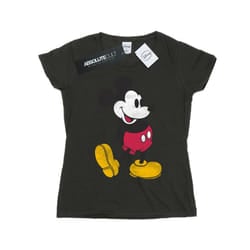 Disney Womens/Ladies Mickey Mouse Classic Kick Cotton T-Shirt - XS, Light Graphite