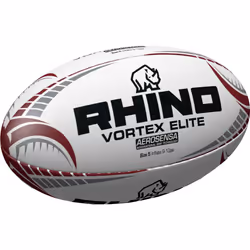 Rhino Vortex Elite Rugby Ball White Size 5 (2020)