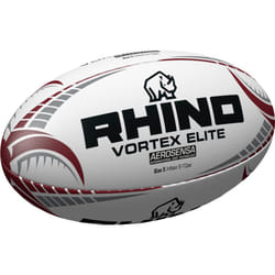 Rhino Vortex Elite Rugby Ball White Size 5 (2020)
