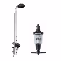 Beaumont 1x 50ml Solo Bar Optic Spirit Measure & 70cl/1L Shelf Mounted Bracket