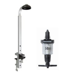 Beaumont 1x 50ml Solo Bar Optic Spirit Measure & 70cl/1L Shelf Mounted Bracket