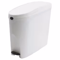 White Pedal Operated Sanitary Bin 20 Litre Capacity