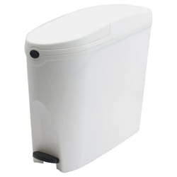 White Pedal Operated Sanitary Bin 20 Litre Capacity