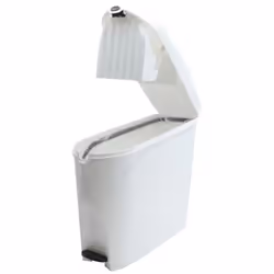 White Pedal Operated Sanitary Bin 20 Litre Capacity