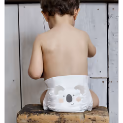 Kit & Kin KKS4NAPPIESCASE, Boy/Girl, Tape diaper, 9 kg, 14 kg, White, Velcro