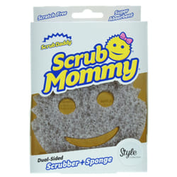 Scrub Mommy Dual-Sided Scrubber & Sponge Grey