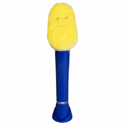 Dish Wand Scrubbing Brush with Handle, Soap Dispensing Dish Brushes, Texture Changing Washing Up Sponges With Liquid Dispense ...