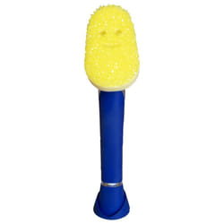 Dish Wand Scrubbing Brush with Handle, Soap Dispensing Dish Brushes, Texture Changing Washing Up Sponges With Liquid Dispenser, Dish Scrubber with