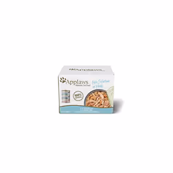 Applaws 100% Natural Wet Cat Food, Multipack Fish Selection in Broth 156 g Tin (Pack of 12)