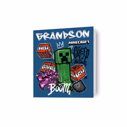Minecraft 'Grandson' Birthday Card