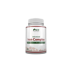 Iron Supplement 180 Vegan Capsules with Vitamin C B12 Folic Acid for Men and Women Iron Capsules not Iron Tablets 6 Month Supply from Ferrous Fumarate