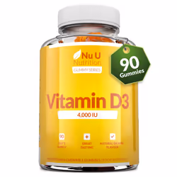 Vitamin D3 Gummies 4000 IU Adults - 90 High Strength Gummies - 1 a Day - Natural Orange Flavour - Vegetarian Vitamin D Supple ...