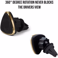 Triangle Magnetic Car Holders Compatible with all smartphone models - Gold