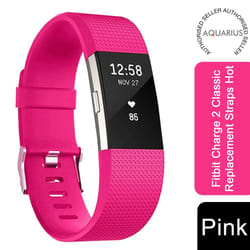 Aq Fitbit Charge 2 Classic Replacement Straps - Hot Pink
