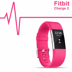 Aq Fitbit Charge 2 Classic Replacement Straps - Hot Pink
